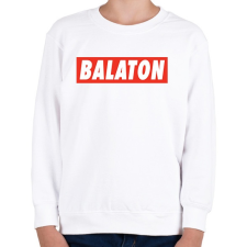 PRINTFASHION Balaton - Piros háttér - Gyerek pulóver - Fehér gyerek pulóver, kardigán