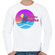 PRINTFASHION Balaton Riviéra - Férfi pulóver - Fehér férfi pulóver, kardigán
