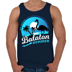 PRINTFASHION Balaton summer - Férfi atléta - Sötétkék
