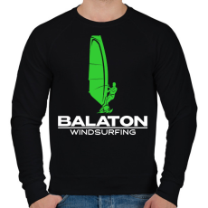 PRINTFASHION Balaton windsurfing - Férfi pulóver - Fekete