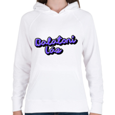 PRINTFASHION Balatoni Láz - Női kapucnis pulóver - Fehér női pulóver, kardigán