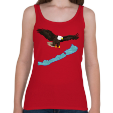 PRINTFASHION Balatoni sas - Női atléta - Cseresznyepiros női trikó