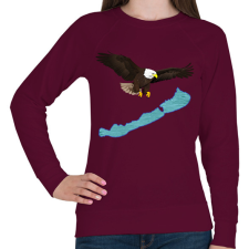 PRINTFASHION Balatoni sas - Női pulóver - Bordó női pulóver, kardigán