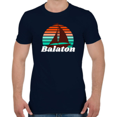 PRINTFASHION Balatoni vitorlás - Férfi póló - Sötétkék