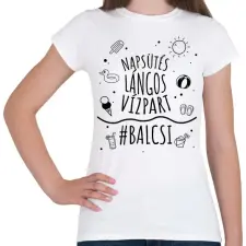 PRINTFASHION #Balcsi - Női póló - Fehér női póló