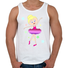 PRINTFASHION Balerina - Férfi atléta - Fehér atléta, trikó