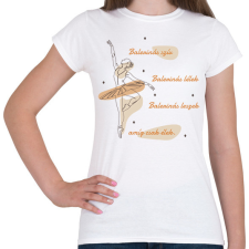 PRINTFASHION Balerinás szív - Női póló - Fehér női póló