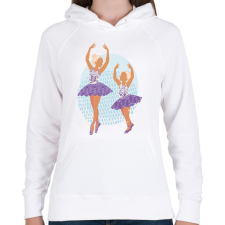 PRINTFASHION Balett - Női kapucnis pulóver - Fehér női pulóver, kardigán