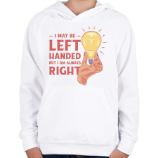 PRINTFASHION Balkezes szlogen - Gyerek kapucnis pulóver - Fehér gyerek pulóver, kardigán