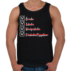 PRINTFASHION Ballagás egyetem fehér - Férfi atléta - Fekete