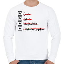 PRINTFASHION Ballagás egyetem fekete - Férfi pulóver - Fehér férfi pulóver, kardigán