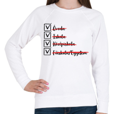 PRINTFASHION Ballagás egyetem fekete - Női pulóver - Fehér női pulóver, kardigán