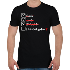 PRINTFASHION Ballagás középiskola fehér - Férfi póló - Fekete férfi póló