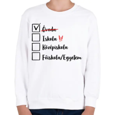 PRINTFASHION Ballagás óvoda fekete - Gyerek pulóver - Fehér gyerek pulóver, kardigán