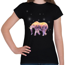 PRINTFASHION Ballagó elefánt - Női póló - Fekete női póló
