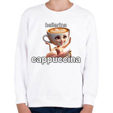 PRINTFASHION Ballerina Cappuccina - Gyerek pulóver - Fehér gyerek pulóver, kardigán