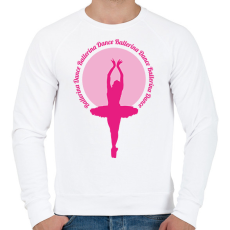 PRINTFASHION Ballerina Dance - Férfi pulóver - Fehér