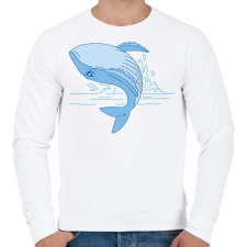 PRINTFASHION Bálna - Férfi pulóver - Fehér férfi pulóver, kardigán