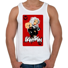 PRINTFASHION Bam Bam - Férfi atléta - Fehér