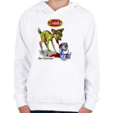 PRINTFASHION Bambi - Gyerek kapucnis pulóver - Fehér