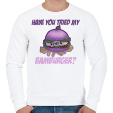 PRINTFASHION Bamburger  - Férfi pulóver - Fehér