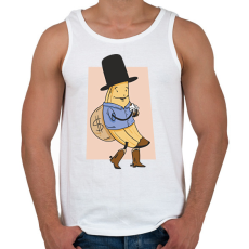 PRINTFASHION Banán bandita - Férfi atléta - Fehér