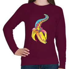 PRINTFASHION Banán csáp - Női pulóver - Bordó női pulóver, kardigán