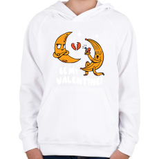 PRINTFASHION Banán és hold szerelem - Gyerek kapucnis pulóver - Fehér