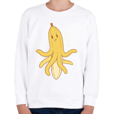 PRINTFASHION Banán polip - Gyerek pulóver - Fehér