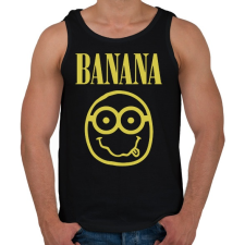 PRINTFASHION Banana - Férfi atléta - Fekete atléta, trikó