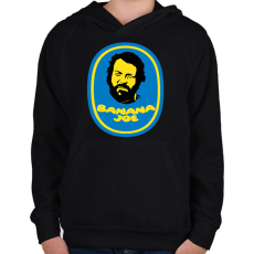 PRINTFASHION Banana Joe - Bud Spencer - Gyerek kapucnis pulóver - Fekete