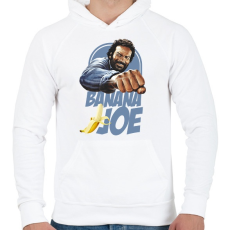 PRINTFASHION banana joe - Férfi kapucnis pulóver - Fehér