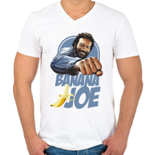 PRINTFASHION banana joe - Férfi V-nyakú póló - Fehér férfi póló