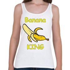 PRINTFASHION Banana king - Női atléta - Fehér női trikó