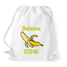 PRINTFASHION Banana king - Sportzsák, Tornazsák - Fehér tornazsák