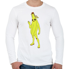 PRINTFASHION Banana Skin Fortnite - Férfi hosszú ujjú póló - Fehér
