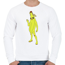 PRINTFASHION Banana Skin Fortnite - Férfi pulóver - Fehér