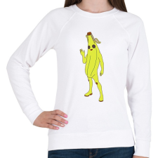PRINTFASHION Banana Skin Fortnite - Női pulóver - Fehér női pulóver, kardigán
