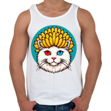 PRINTFASHION Banános macska - Férfi atléta - Fehér