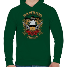 PRINTFASHION Bandita - Férfi kapucnis pulóver - Sötétzöld