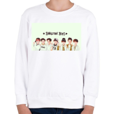 PRINTFASHION Bangtan Boys - Gyerek pulóver - Fehér gyerek pulóver, kardigán