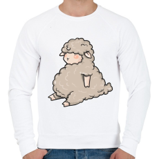 PRINTFASHION Bárány - Férfi pulóver - Fehér