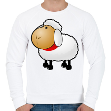 PRINTFASHION Bárány - Férfi pulóver - Fehér férfi pulóver, kardigán