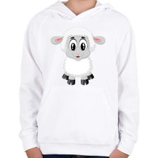 PRINTFASHION Bárány - Gyerek kapucnis pulóver - Fehér gyerek pulóver, kardigán