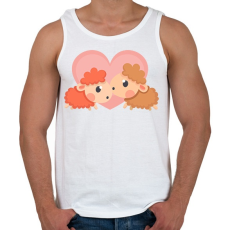PRINTFASHION Bárány love - Férfi atléta - Fehér
