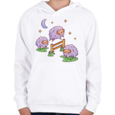PRINTFASHION Bárányok - Gyerek kapucnis pulóver - Fehér