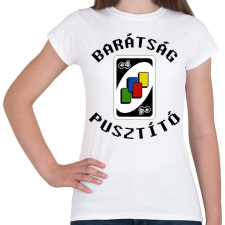 PRINTFASHION Barátság pusztító - Női póló - Fehér női póló