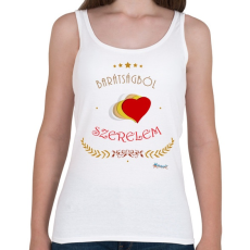 PRINTFASHION Barátság - szerelem - Női atléta - Fehér