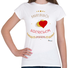 PRINTFASHION Barátság - szerelem - Női póló - Fehér női póló