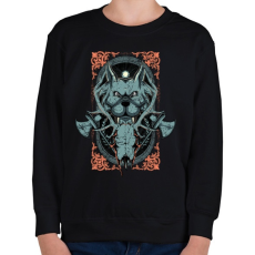 PRINTFASHION Barbár kutya - Gyerek pulóver - Fekete